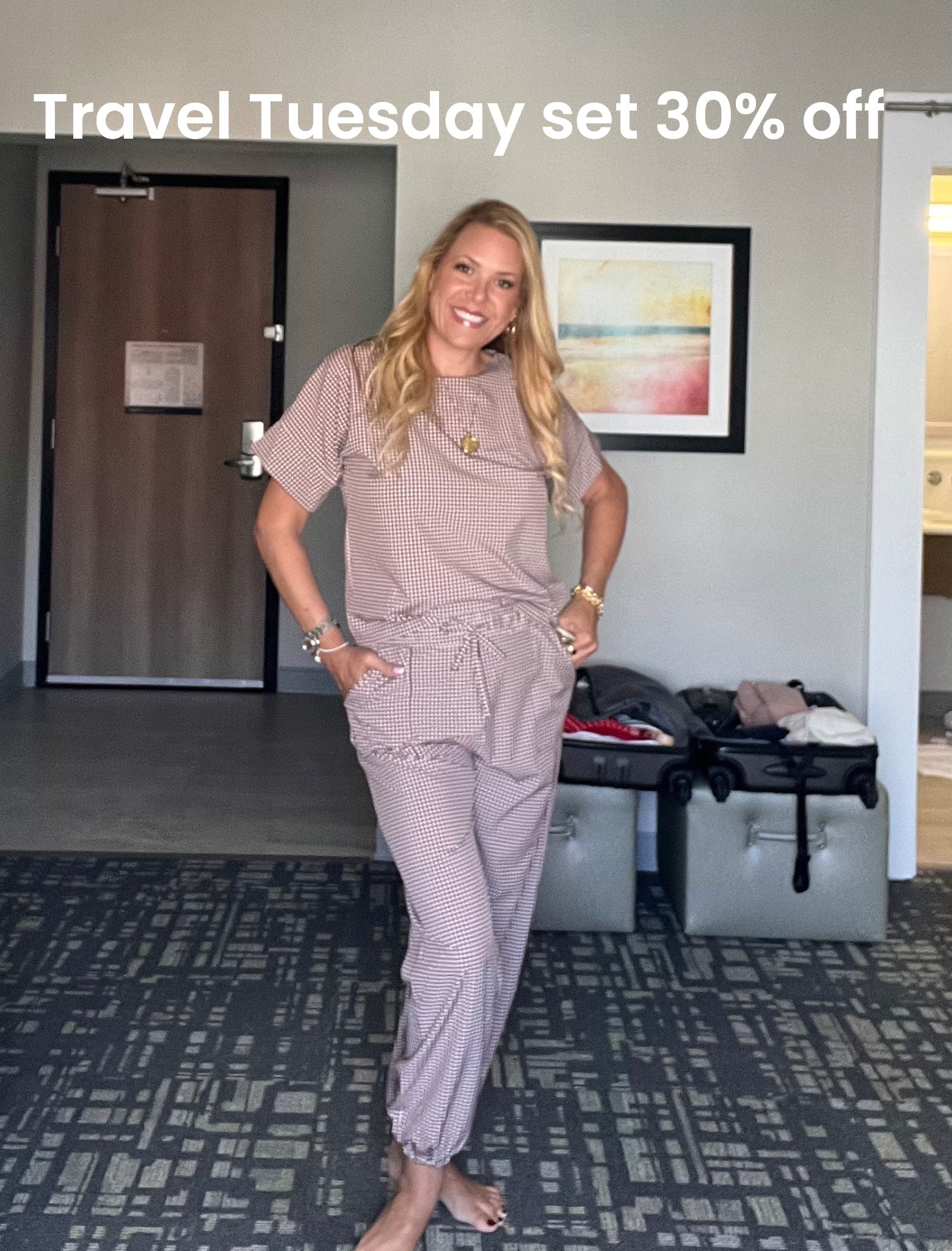 Get ready to travel in this comfy set that is now 30% off! 

#LTKHoliday #LTKSaleAlert #LTKmomlife