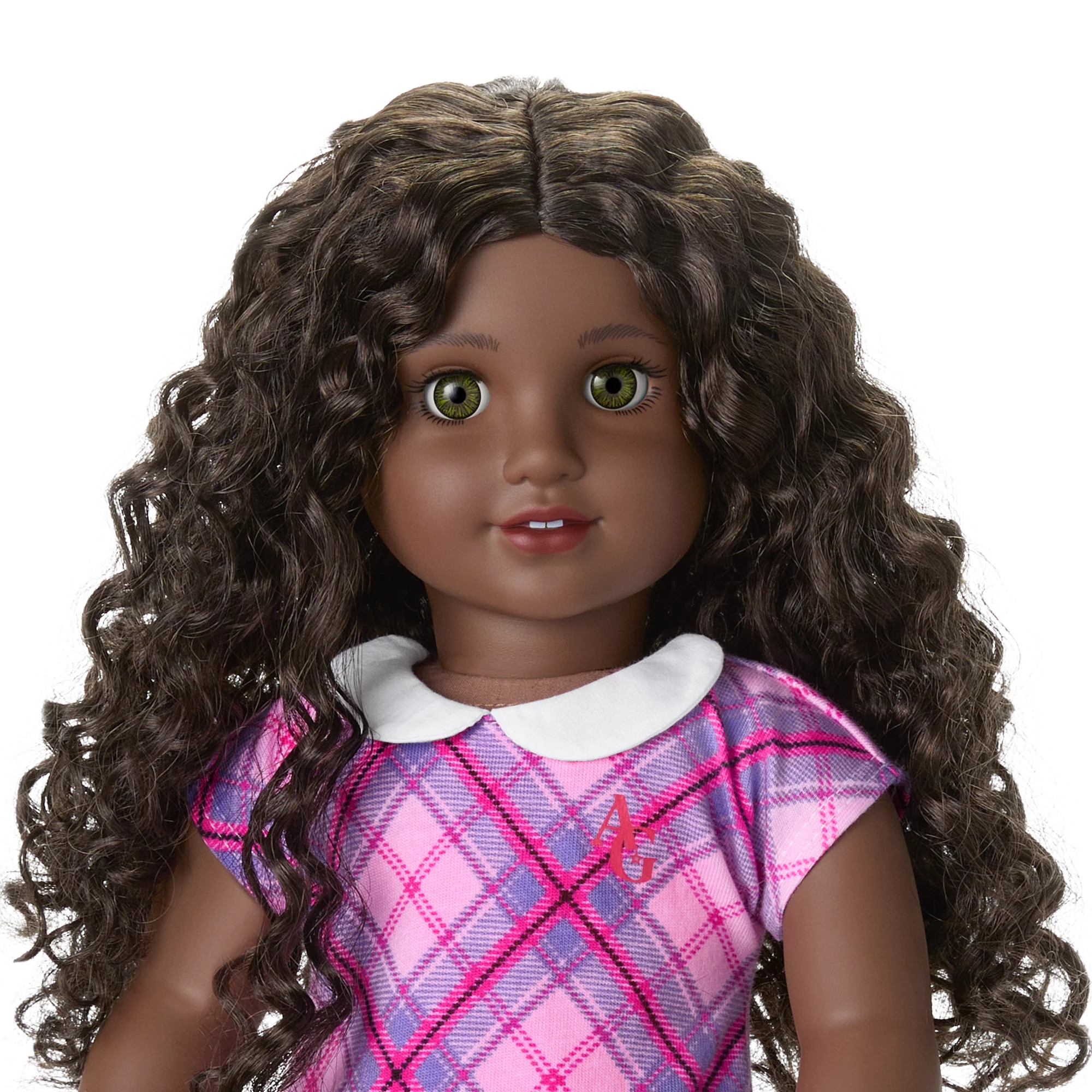 Truly Me™ 18-inch Doll #127 with curly dark-brown hair | American Girl