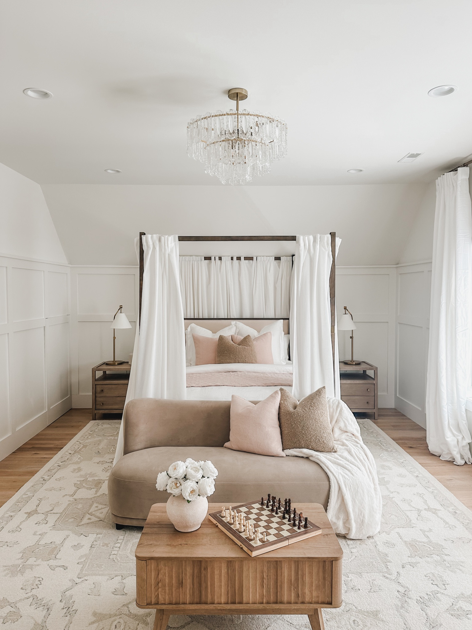 Emma’s bedroom refresh featuring creamy white linen curtains draped over a wood canopy bed, neutral area rug, and cozy seating area 

Home finds, bedroom refresh, light and bright, canopy bed, furniture favorites, wooden furniture, seating area, cozy bedroom, linen curtain, lighting detail, faux florals, nightstand faves, lamp finds, Pottery Barn style, throw pillow, coffee table, neutral wood tones, pops of pink, found it on Amazon, shop the look!

#LTKHome #LTKStyleTip #LTKSeasonal