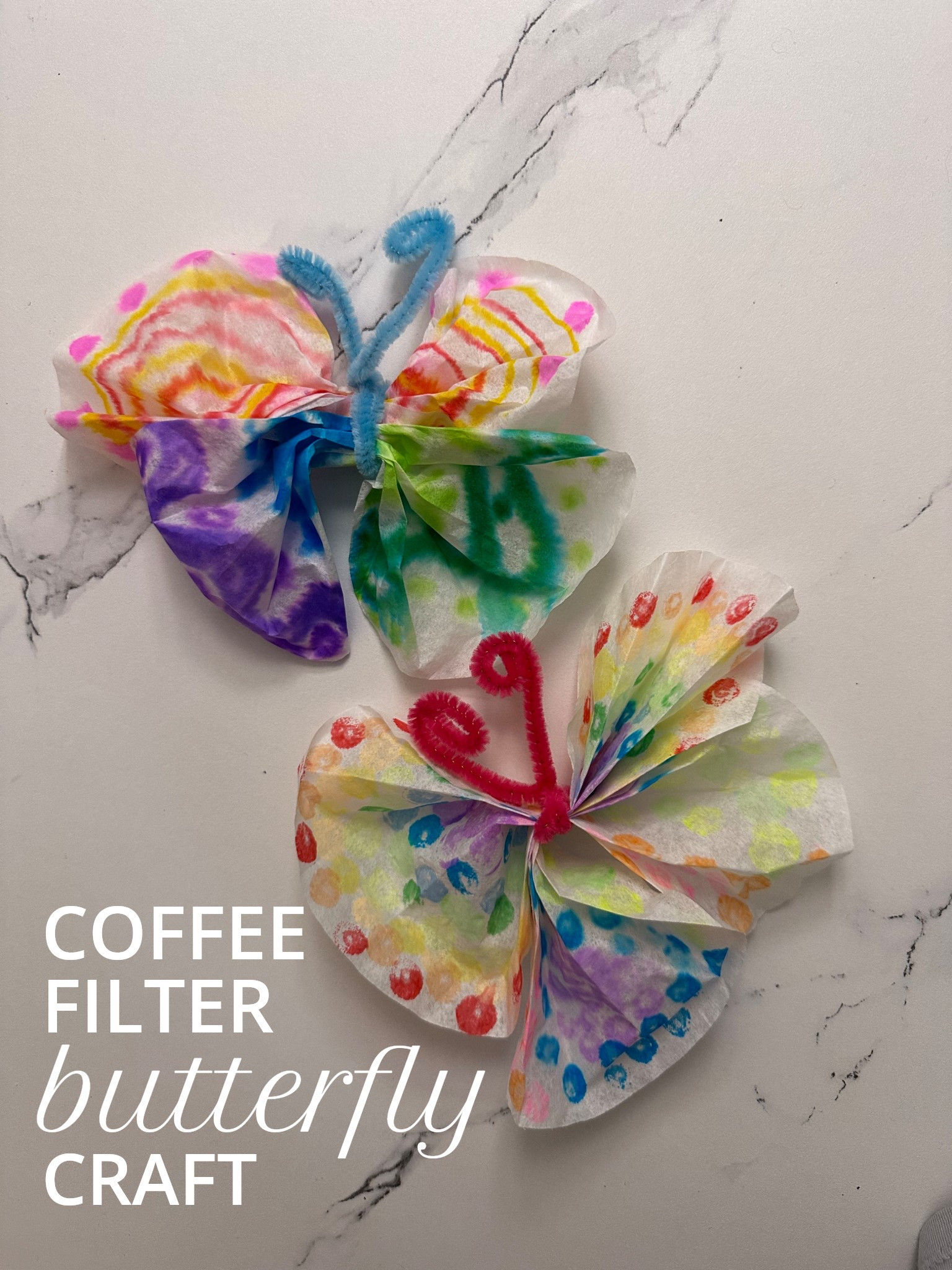 loved this simple craft for my kids during Bugs & Butterflies week!

Coffee Filter Butterflies:
- decorate your coffee filters with dot markers paint or washable markers, the. spray with water. 
- once try, fold coffee filters like an accordion
- put two coffee filters together and wrap a pipe cleaner around them to be the body of the butterfly & twist the tops to make the antenna 

It’s literally that simple! All of the supplies are listed on this photo. 🎨 🦋 

#LTKFamily #LTKKids #LTKSeasonal
