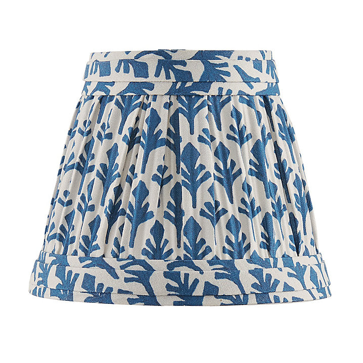 Leighton Pleated Chandelier Shade in 100% Cotton with Leaf Pattern & Clip On Design | Ballard Designs, Inc.