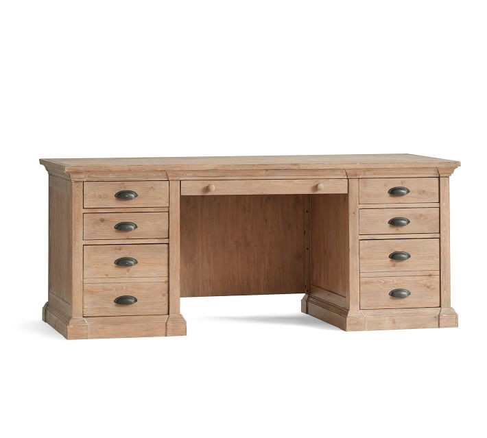 Lucca 74" Executive Desk with Drawers | Pottery Barn (US)