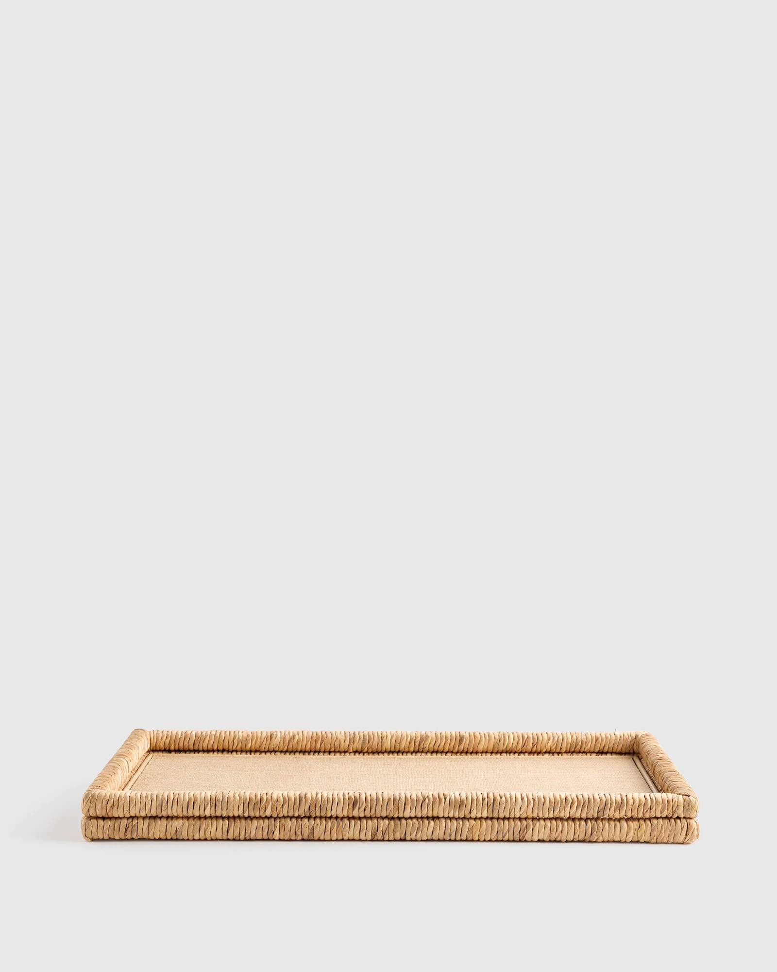 Quince | Handwoven Rectangular Decorative Tray in Natural, Seagrass | Quince