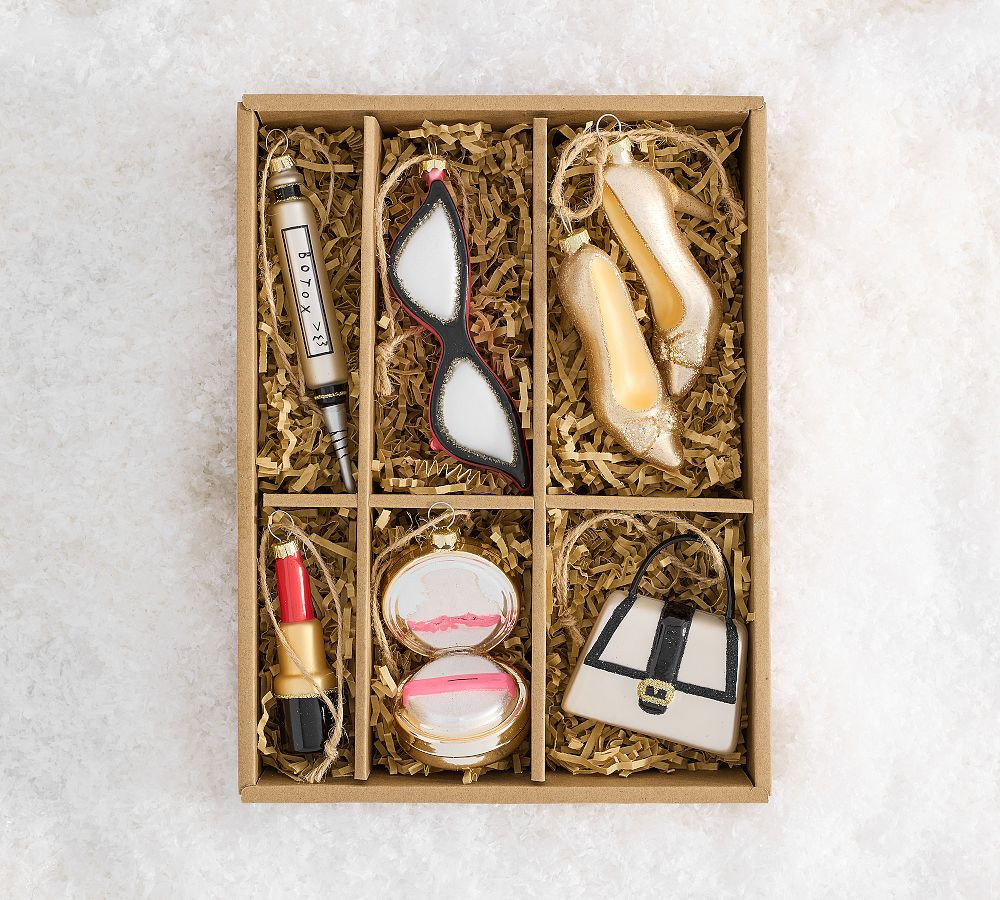 Novelty Make Up and Fashion Ornaments - Set of 6 | Pottery Barn (US)