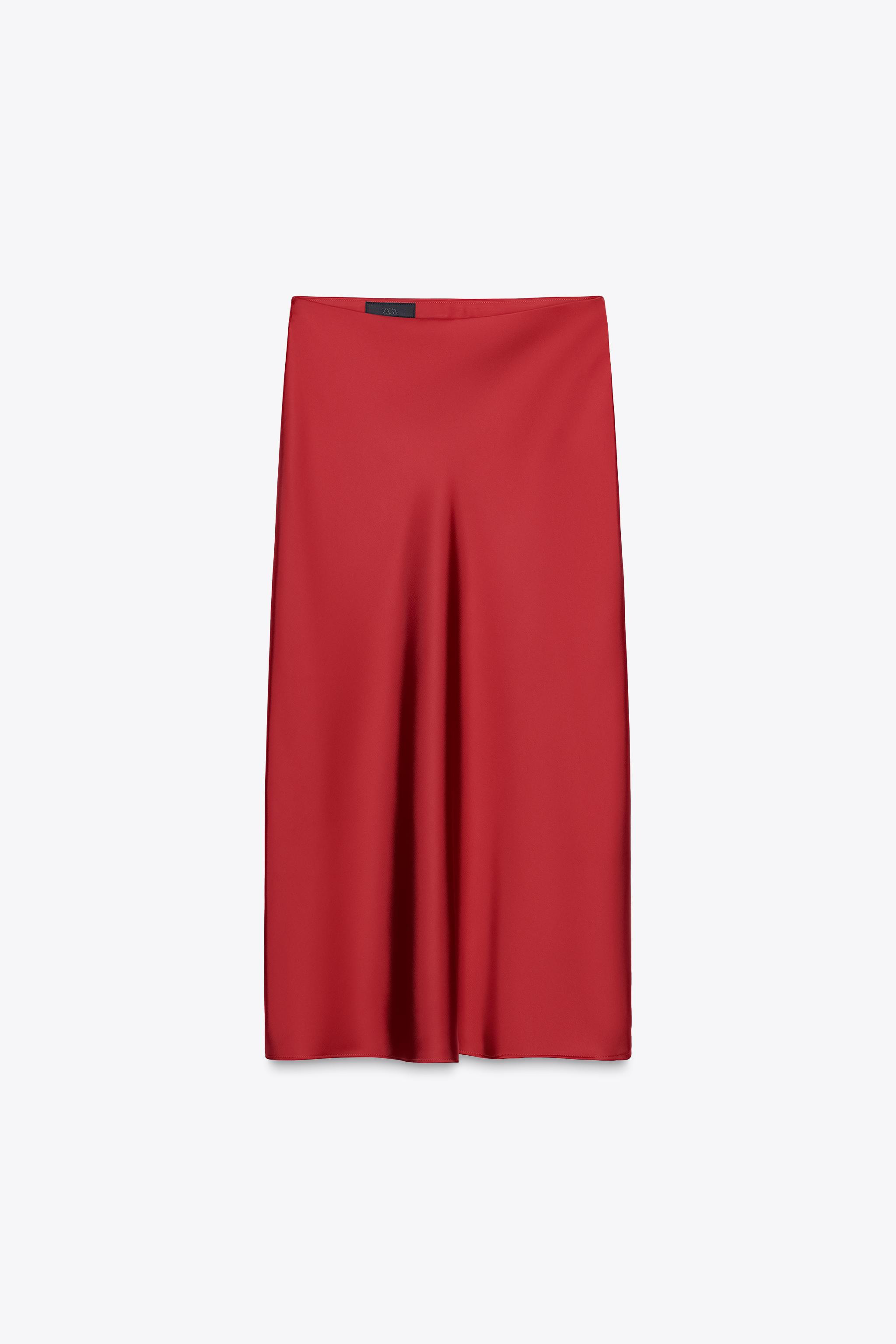 SATIN MIDI SKIRT | Zara UK