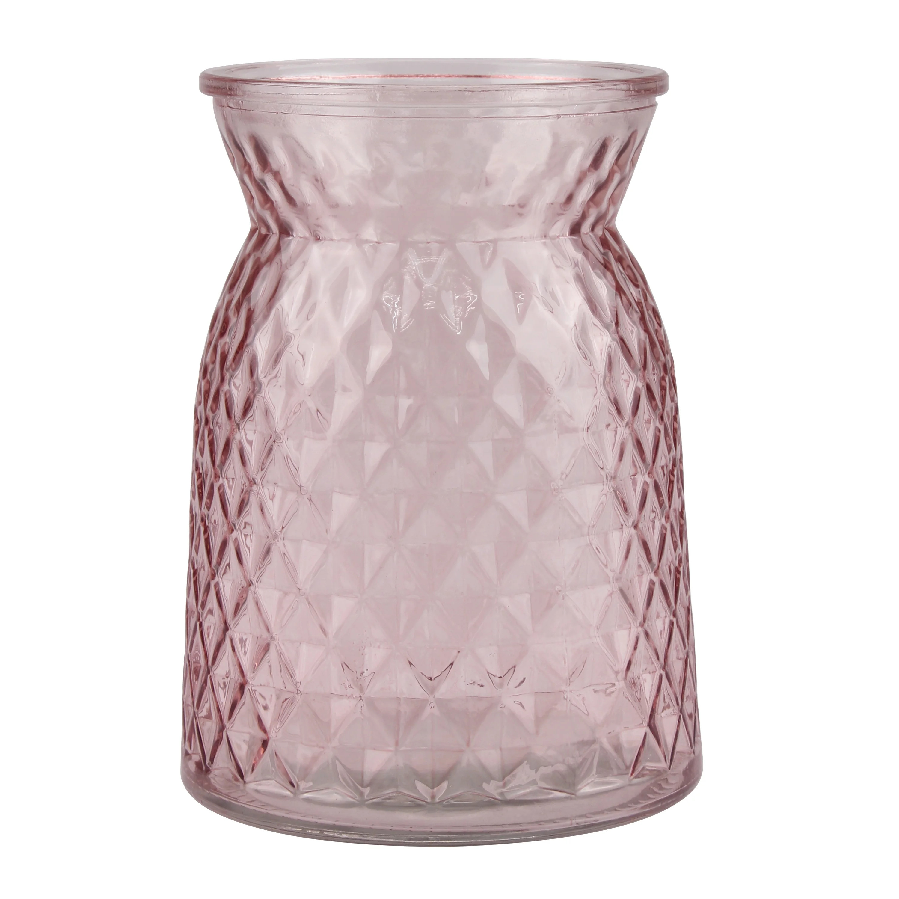 Mainstays Decorative Tabletop Glass Vase, 6", Pink | Walmart (US)