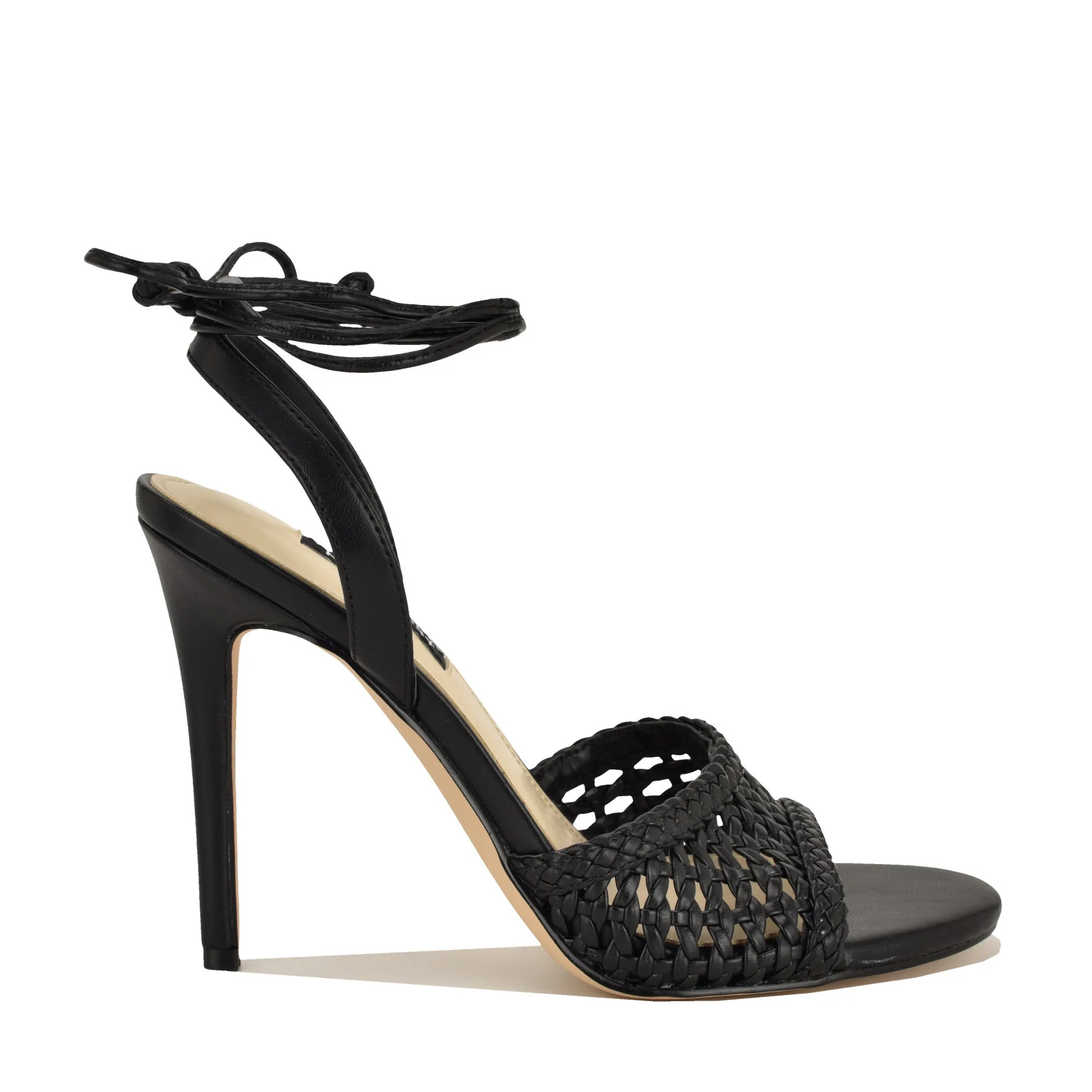 Women's Merta Ankle Wrap Woven Sandals - Black | Nine West | Nine West (US)