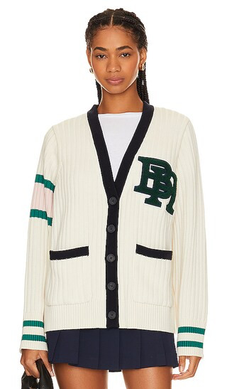 Collegiate Cardigan in White | Revolve Clothing (Global)