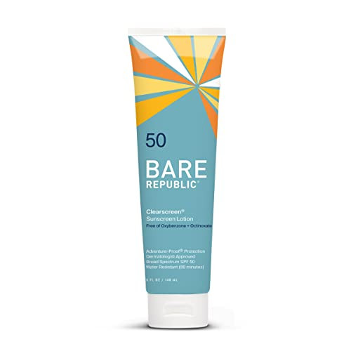 Bare Republic Clearscreen Sunscreen SPF 50 Sunblock Body Lotion, Water Resistant with an Invisible Finish, 5 Fl Oz | Amazon (US)