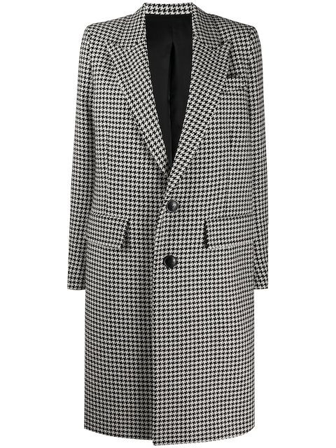 single-breasted houndstooth coat | Farfetch (US)