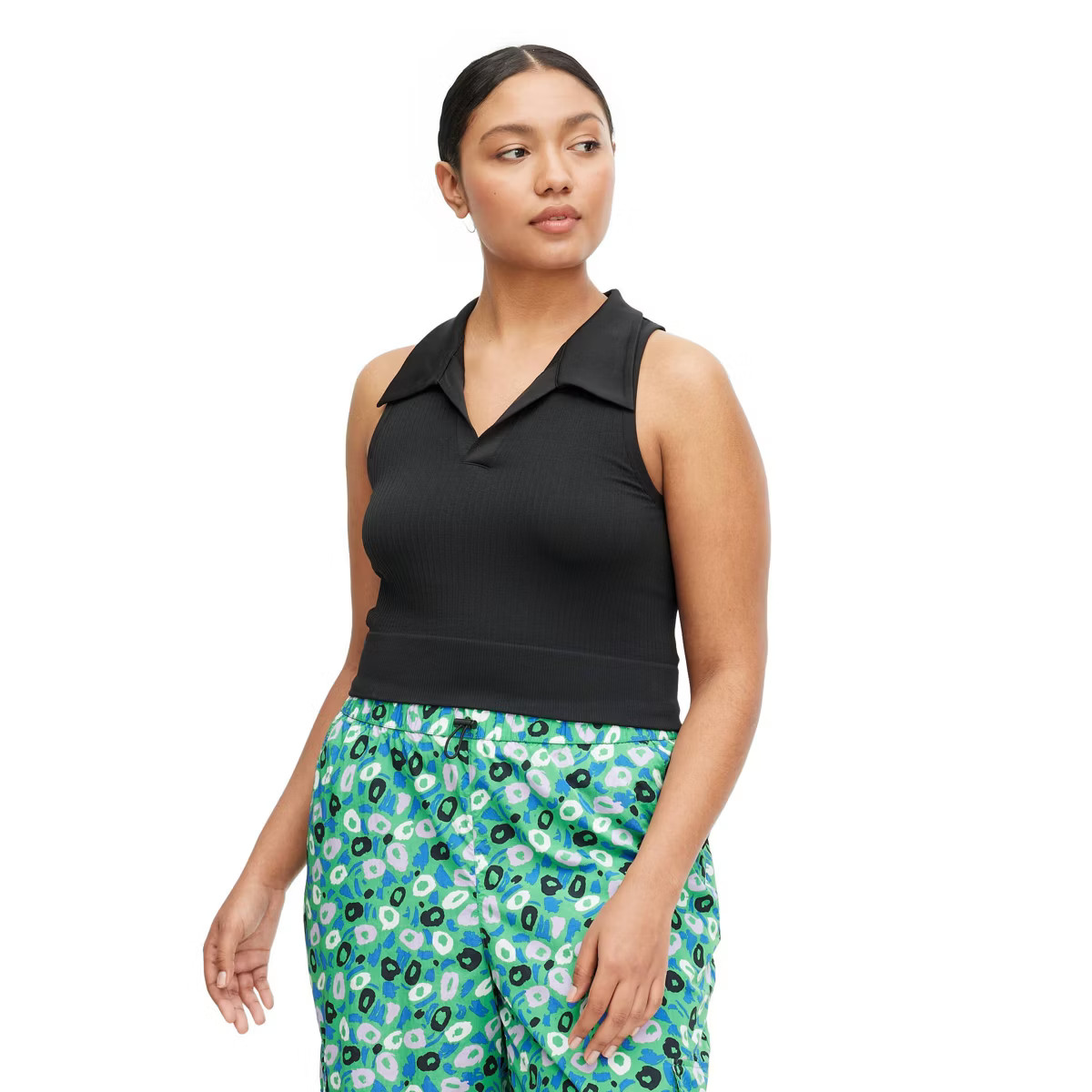 Women's Seamless Collared Ribbed Polo Sports Bra - DVF for Target | Target