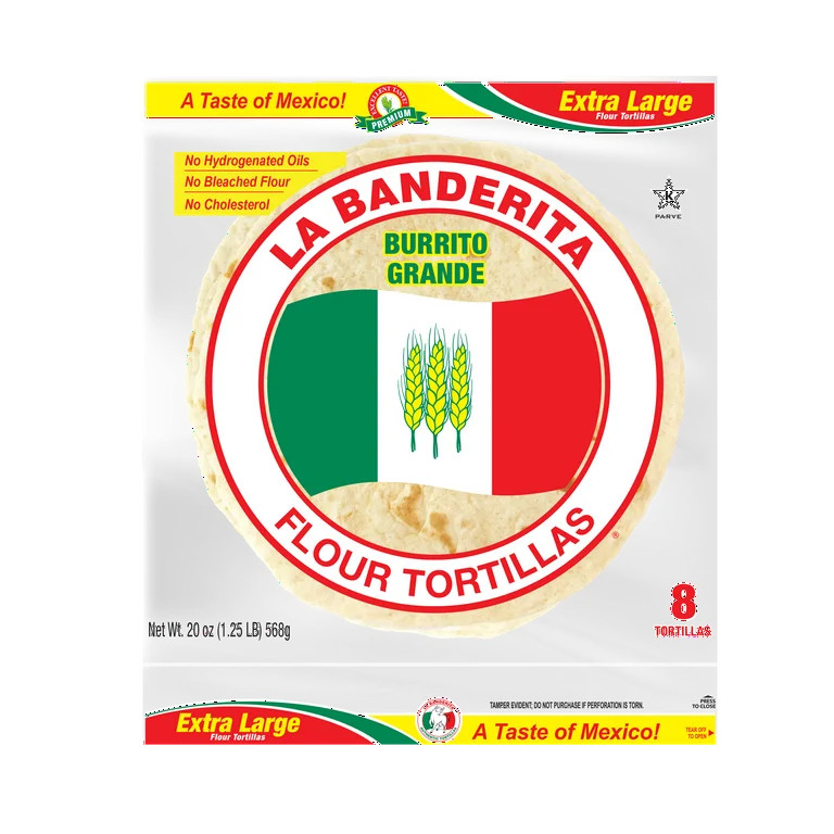 La Banderita Burrito Grande Extra Large Flour Tortillas 8 Count | Walmart (US)