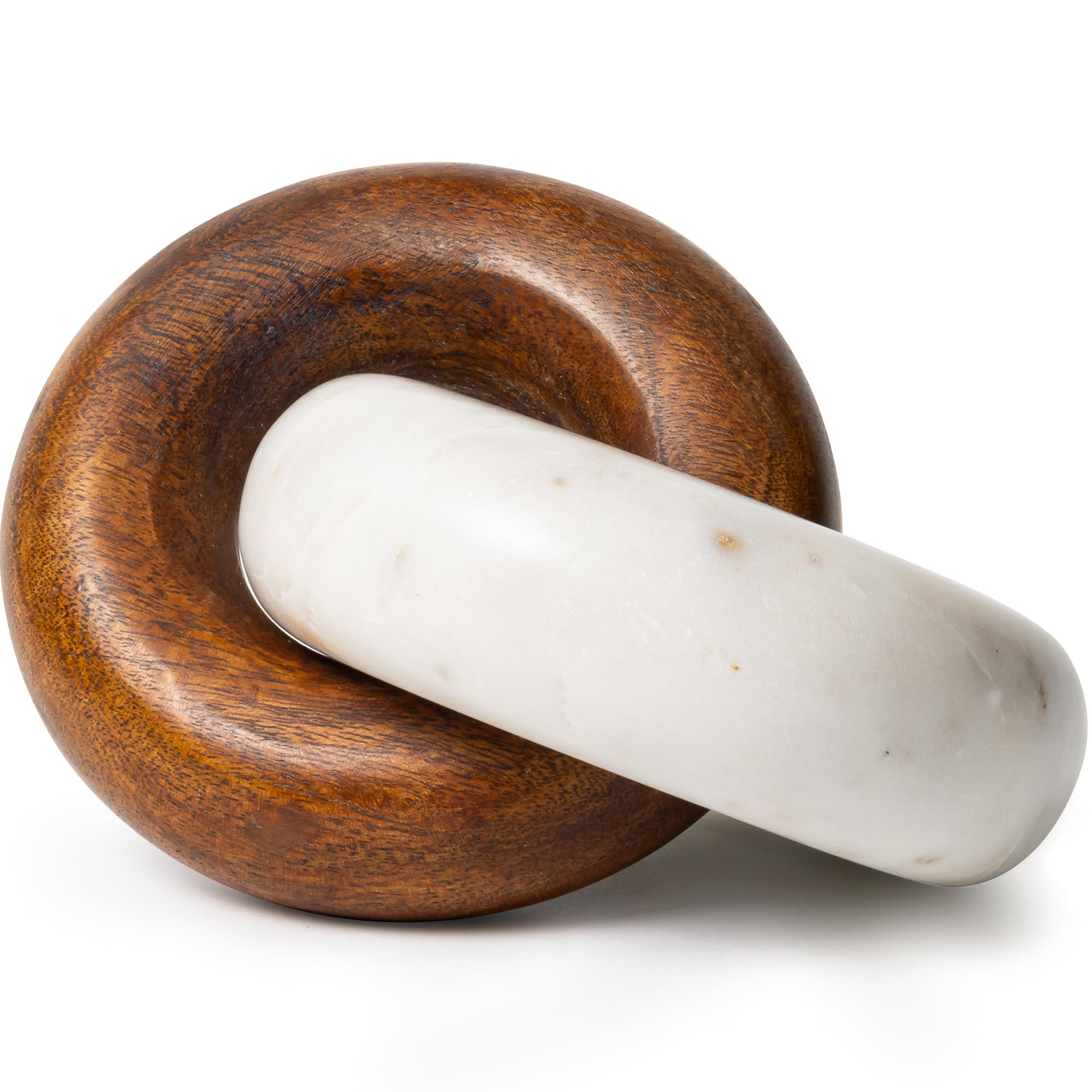 Cork & Mill Marble and Wood Knot Decor - Decorative Object for Shelves, Bookcase, Console, Mantel... | Amazon (US)