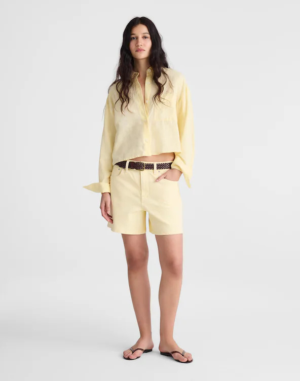 Straight-Hem Shirt in Linen-Cotton Blend | Madewell