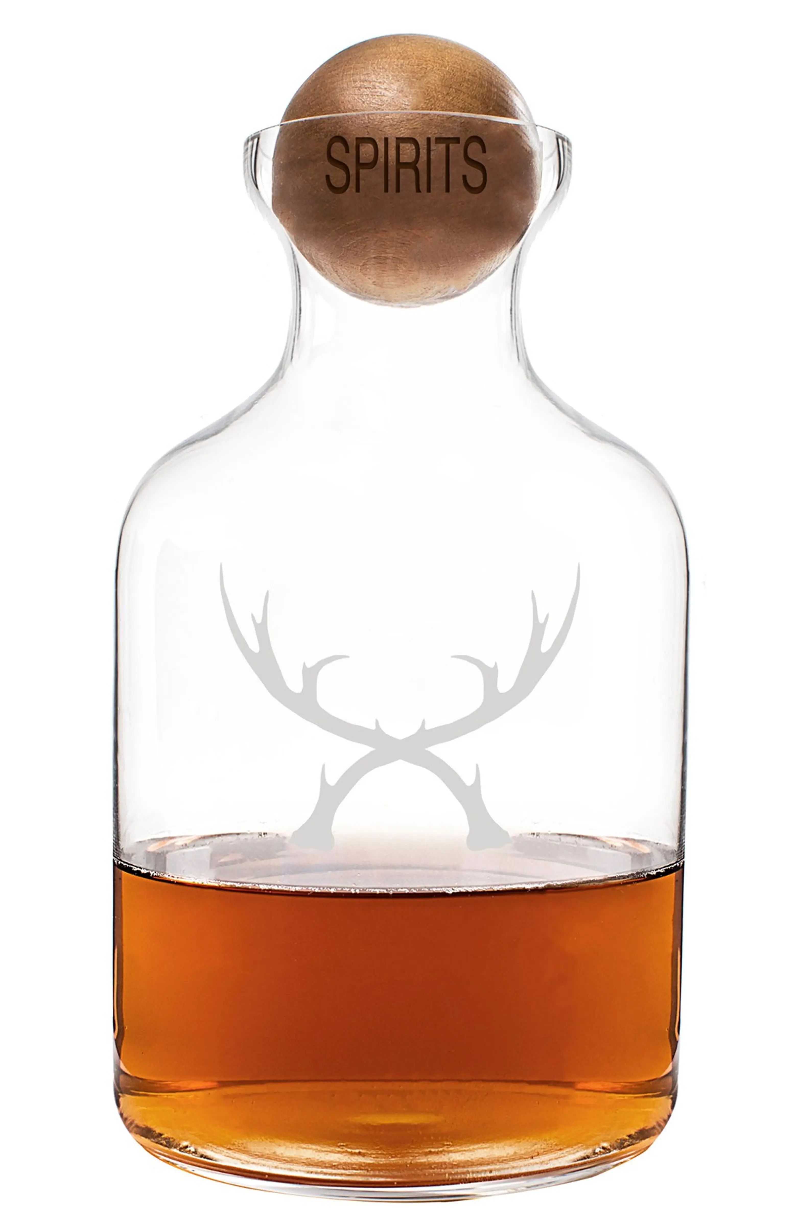 'Antlers' Glass Decanter & Wood Stopper | Nordstrom