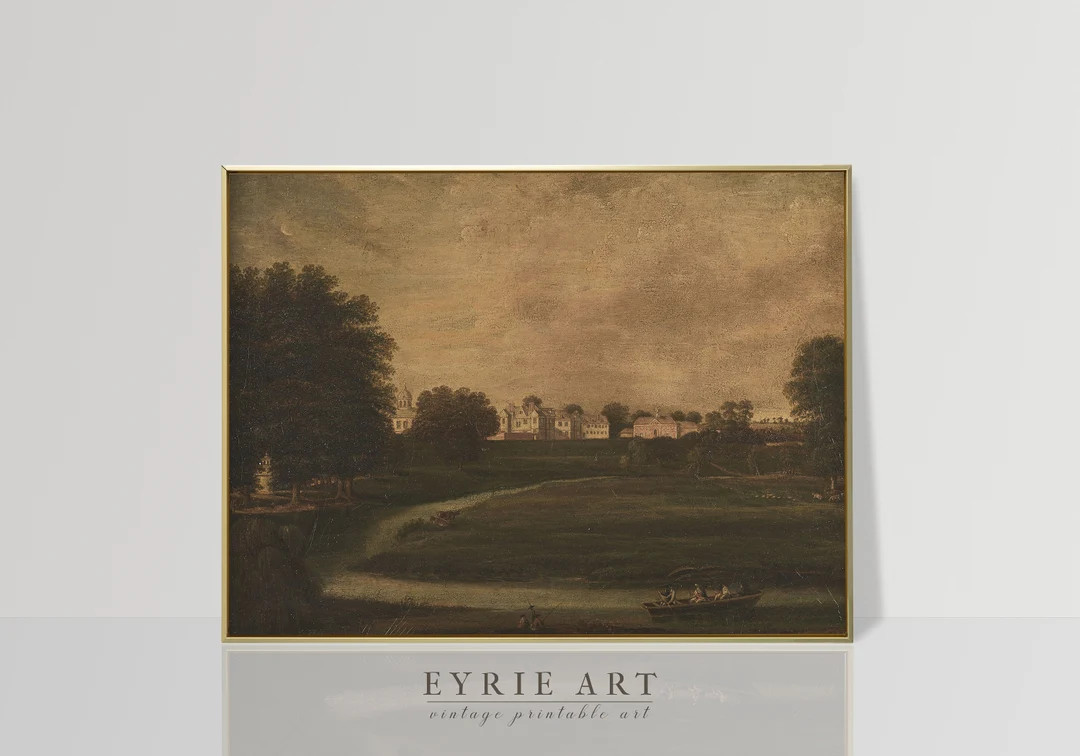 English Cottage Print Country Landscape Painting French - Etsy | Etsy (US)