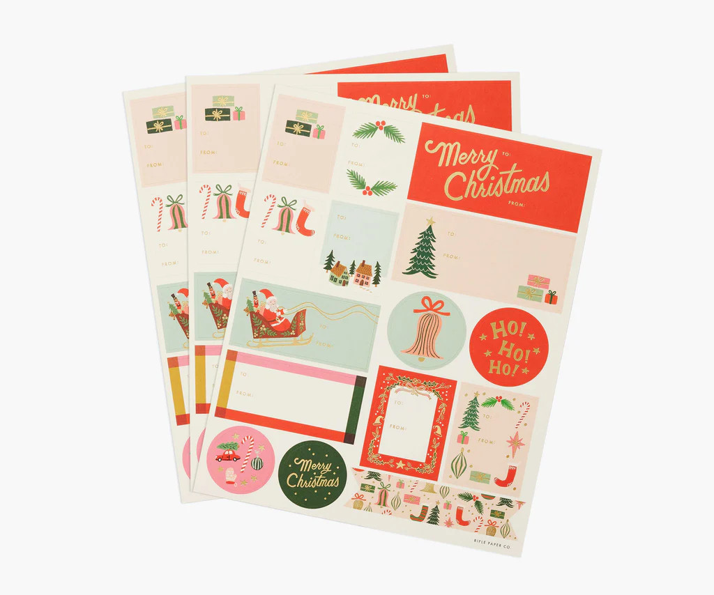 Holiday Gift Stickers - Deck The Halls | Rifle Paper Co.
