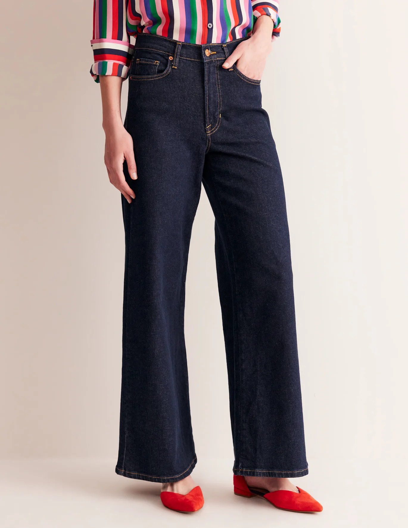 High Rise Wide Leg Jeans | Boden UK