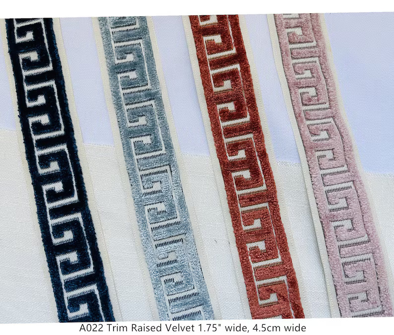 Decorative Fabric Trim for Curtains, Various Styles and Colors, Geometric, Polygon, Greek Key tri... | Etsy (US)