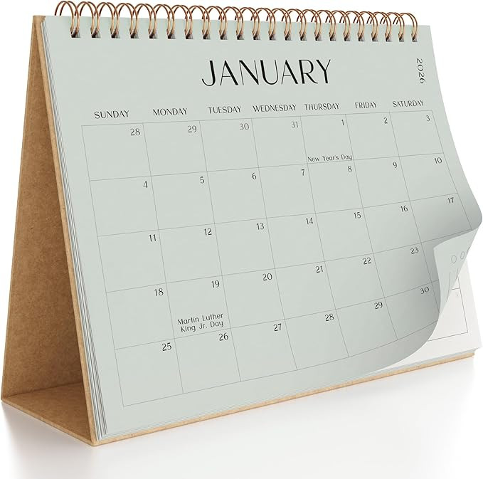 Aesthetic Desk Calendar 2026-2027 - Runs from January 2026 until July 2027 - Beautiful Small 26-2... | Amazon (US)