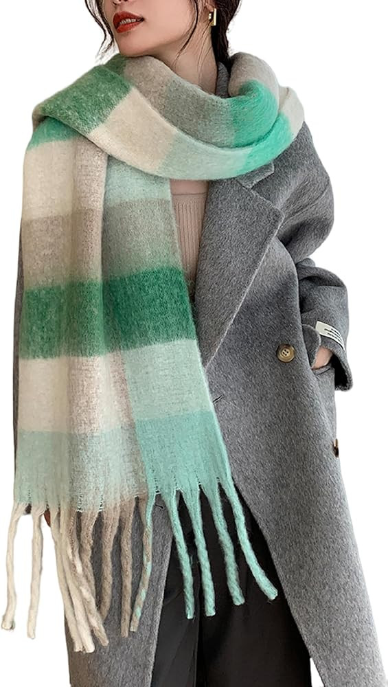 Wander Agio Winter Women Warm Scarf Long Shawl Large Scarves Cold Weather Thick Blanket Scarfs Co... | Amazon (US)