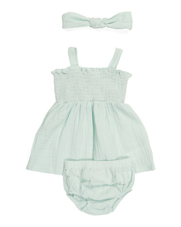 Newborn Girl 3pc Dress Set | TJ Maxx
