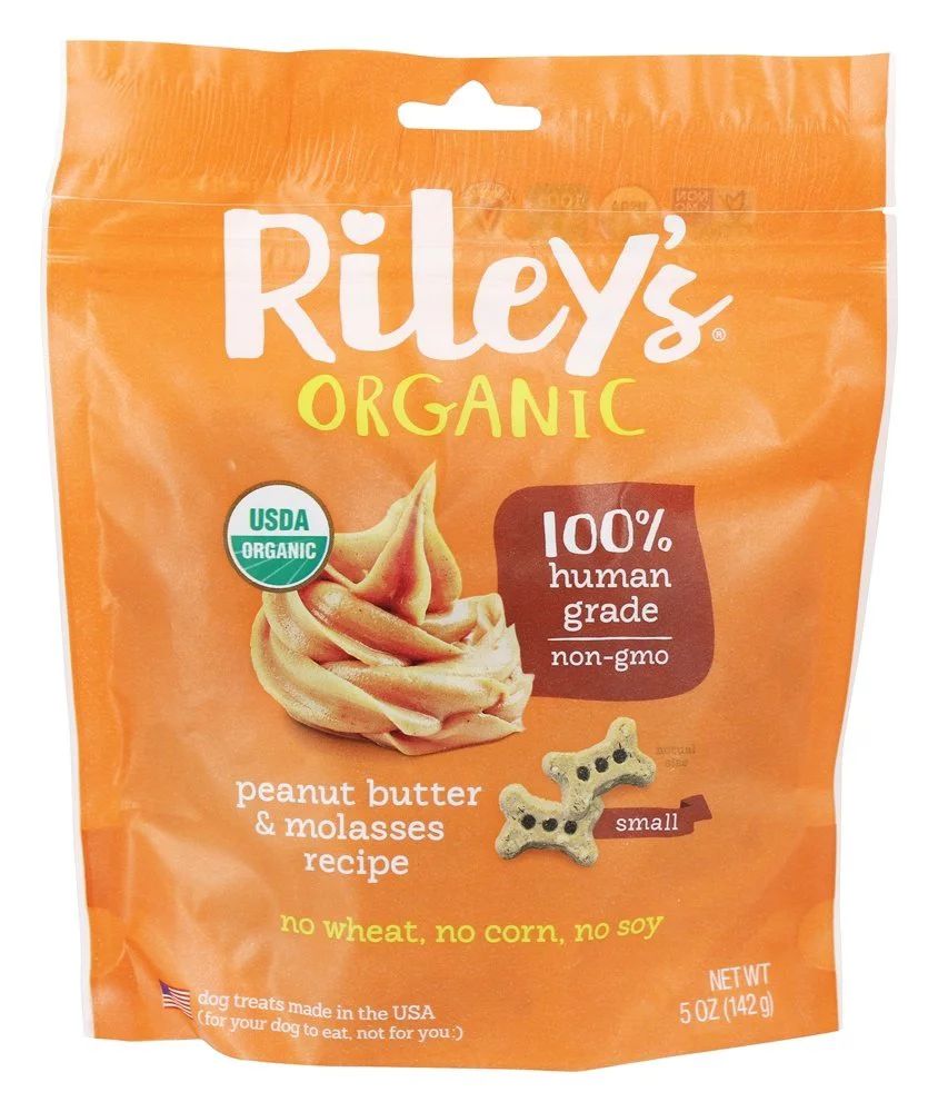 Riley's Peanut Butter & Molasses Human Grade Organic Dog Treats | Walmart (US)