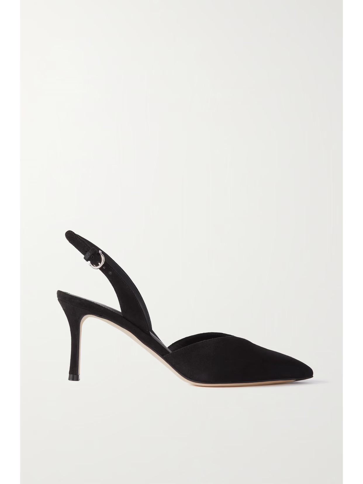 Salvatore Ferragamo - Ileen Suede Slingback Pumps - Black | NET-A-PORTER (US)