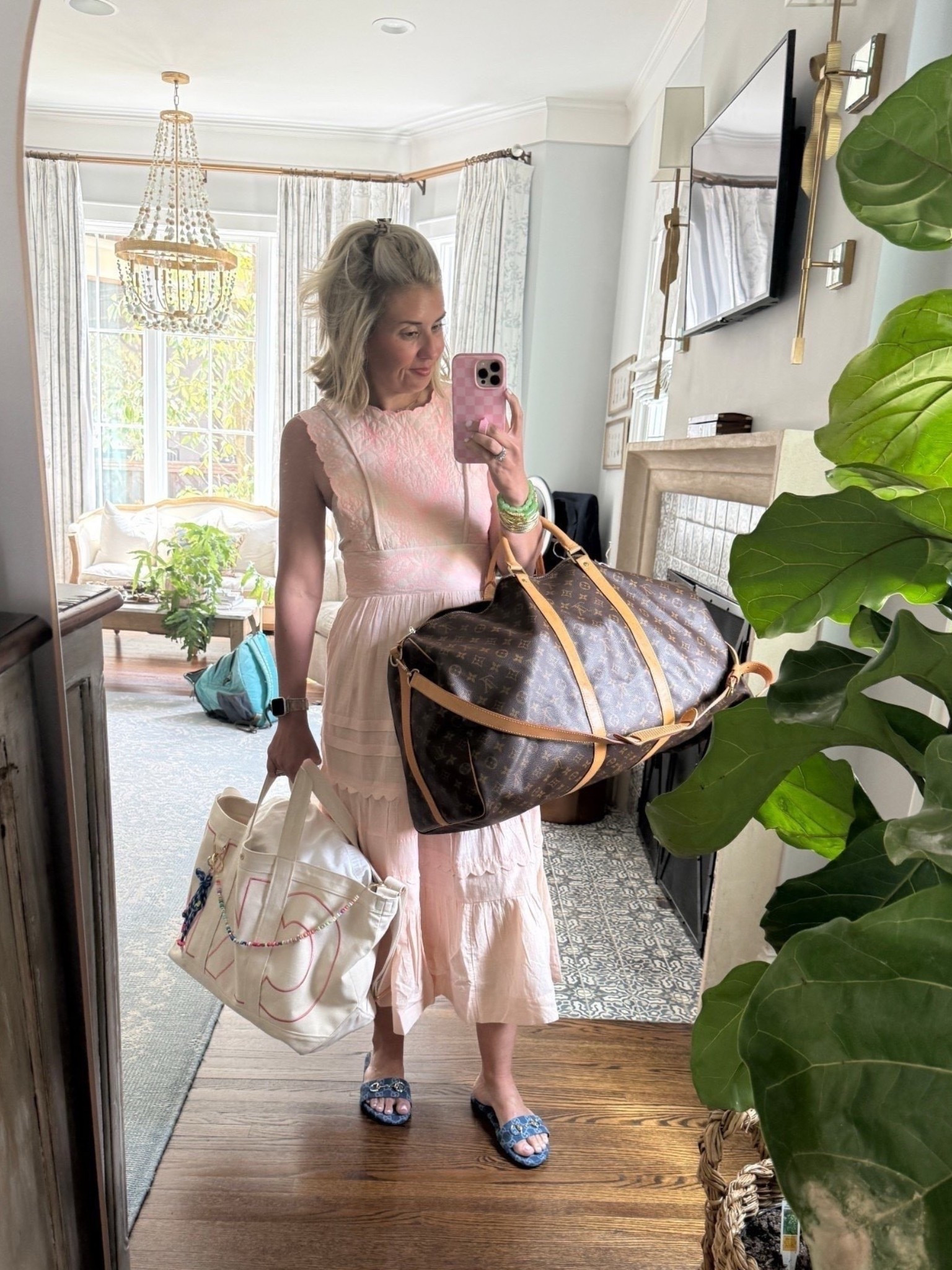 Quick road trip ready in a cute dress that’s comfy enough for the car but cute enough for socializing when I get there- 

Xs dress
Large mono tote bag (on sale)
38.5 sandals 

*Use my code CATHERINE20 for 20% off Orders of $100+ at Anthropologie

 *Use my code Catherine20 on A+B
 *Use code my Mixandmatchmadness on Loopy

#LTKTravel #LTKdayinmylife #LTKSeasonal