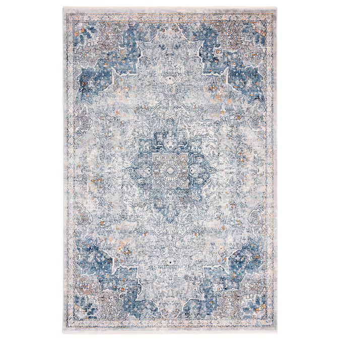 Home Dynamix Premier Estate 8 x 10 Ivory/Blue Indoor Medallion Area Rug Lowes.com | Lowe's