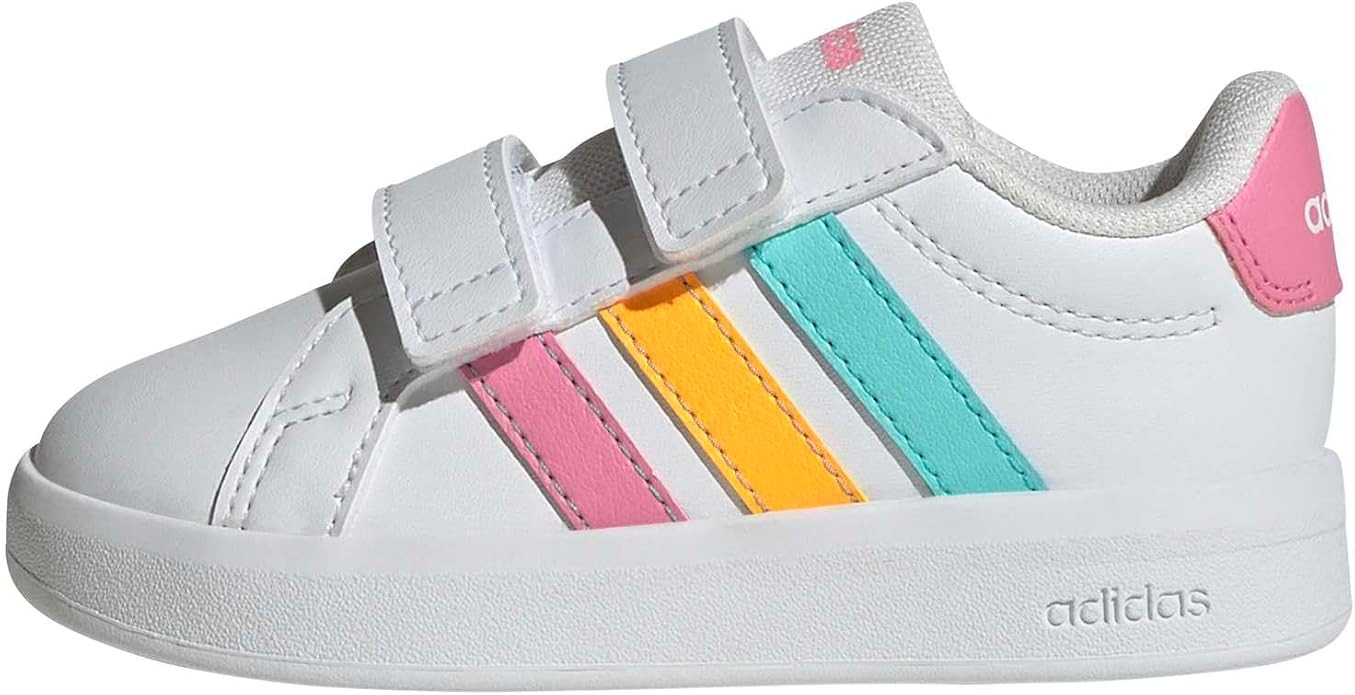 adidas Unisex-Baby Grand Court 3.0, White/Bliss Pink, 7.5 | Amazon (US)