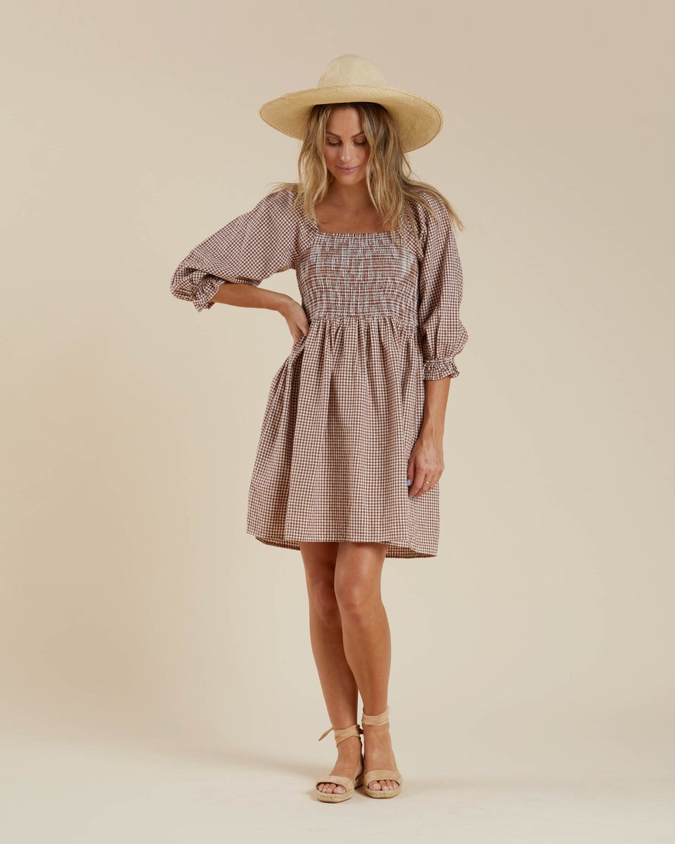 gianna dress || redwood gingham | Rylee + Cru