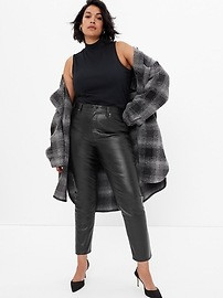 High Rise Faux-Leather Vintage Slim Pants | Gap (US)