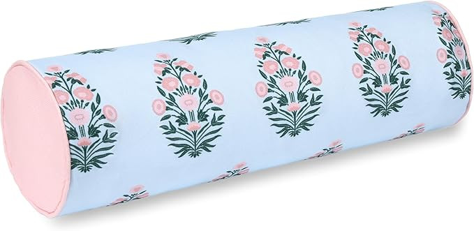 Hofdeco Premium Coastal Grandmillennial Patio Indoor Outdoor Bolster Pillow Cover Only, 6"x20" Wa... | Amazon (US)