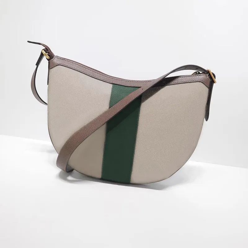 Half Moon Design Handbags G Small Shoulder Bag 598125 Special Canvas Messenger Bags For Women Gre... | DHGate