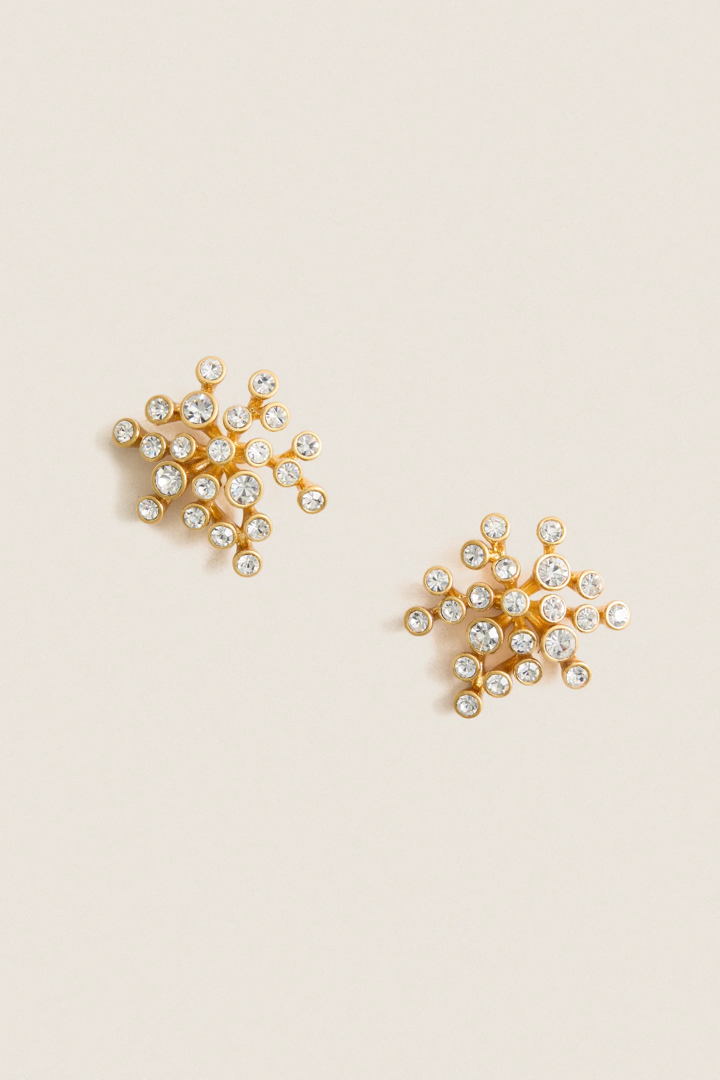 Gold Bezel Cluster Earrings | Tuckernuck (US)