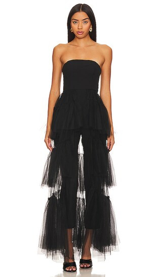 Ruffle Jumpsuit in Black | Revolve Clothing (Global)
