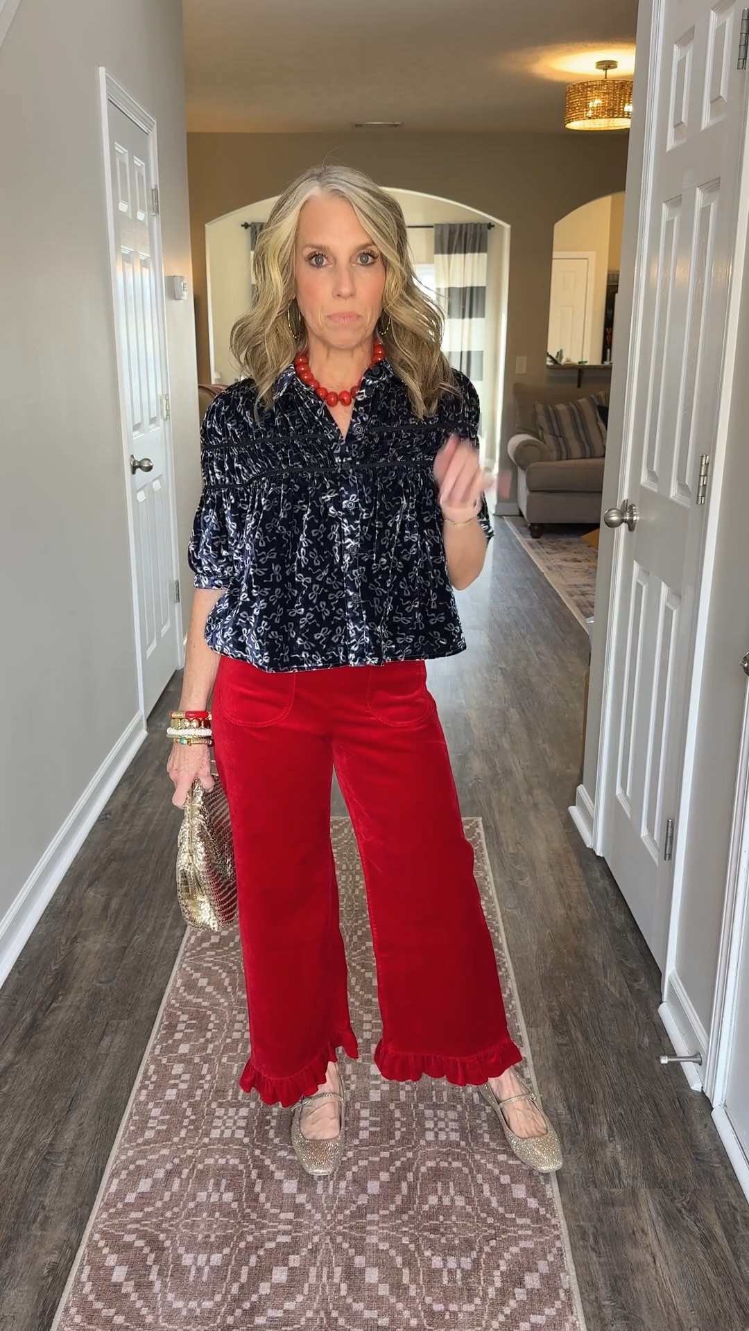 The cutest top. It was $128 now with extra 50% off $40. Wearing g small and 27 pants 

#LTKFindsUnder100 #LTKOver40 #LTKFindsUnder50