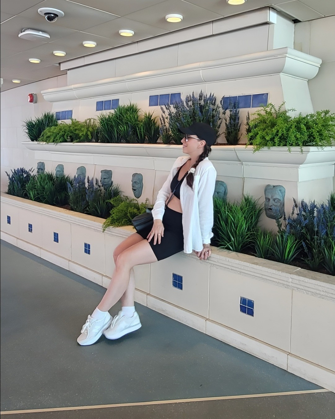 Easy cruise mornings > everything ☕️This was my go-to coffee run + relaxing sea day outfit — comfy, practical, and still cute enough to wear around the ship.Bike shorts + sports bra for comfort, an oversized white button-down as a lightweight layer, and white sneakers for walking the decks (and chasing coffee). This combo was perfect for cool mornings, breezy decks, and lounging without feeling sloppy.Linked the exact pieces (and similar options) I packed for our Western Caribbean cruise 🤍#cruiseoutfit #seadaystyle #traveloutfit #ltkcruise #athleisuretravel #cruisewardrobe

#LTKootd #LTKmorningroutine #LTKOver40