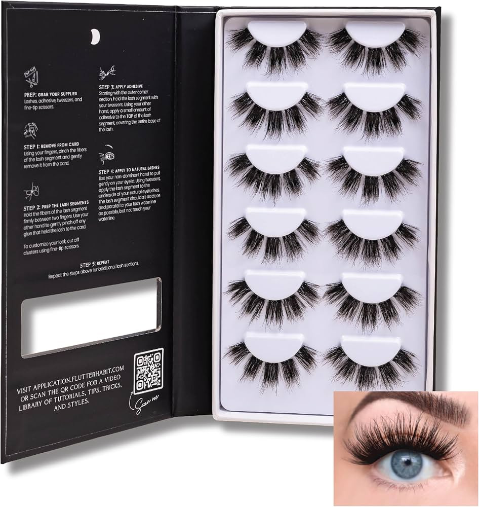 FlutterHabit Weightless Collection, DIY lash Extensions [1 month], Lash Clusters for Women, Salon... | Amazon (US)