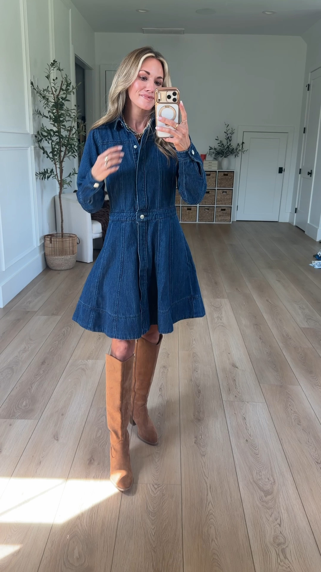I love a denim dress especially for fall! The quality of this dress is just so good! I cant believe it is still in stock! 👏

#LTKootd #LTKSeasonal #LTKPetite