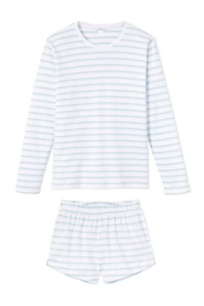 Pima Long-Short Weekend Set in Sea Glass | LAKE Pajamas