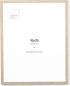 (16x20 in | 41x51 cm) Natural Solid Oak Wood Picture Frame Poster Frame Wall Photo Frame | Amazon (US)