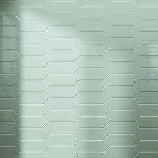 MOLOVO Taylor Jade Green 3.94 in. X 11.81 in. Polished Ceramic Picket Wall Tile (10.76 sq. ft./Ca... | The Home Depot