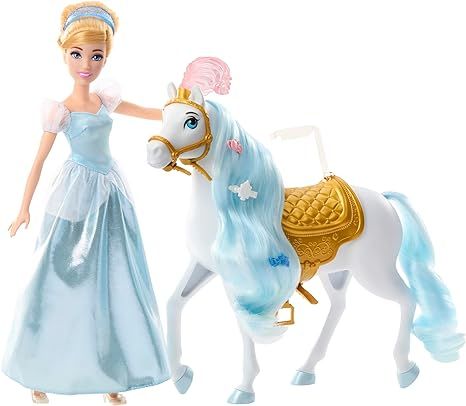 Mattel Disney Princess Toys, Cinderella Doll with Horse and Styling Accessories, Inspired by the ... | Amazon (US)