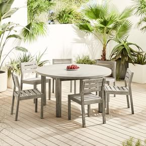 Portside Outdoor Concrete Round Dining Table (60") | West Elm (US)