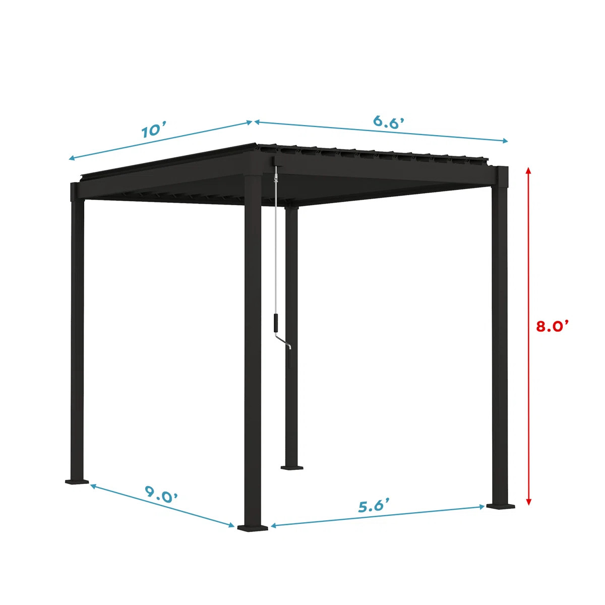 Mirador 80/88S Metal Frame Pergola with Adjustable Louvered Roof & Reviews | Wayfair | Wayfair North America