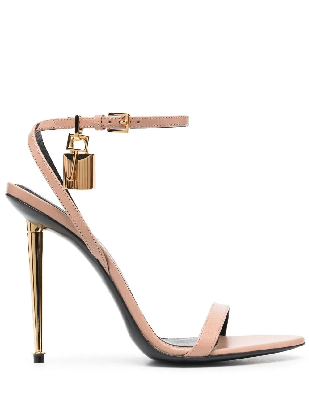 TOM FORD Padlock 120mm Leather Sandals - Farfetch | Farfetch Global