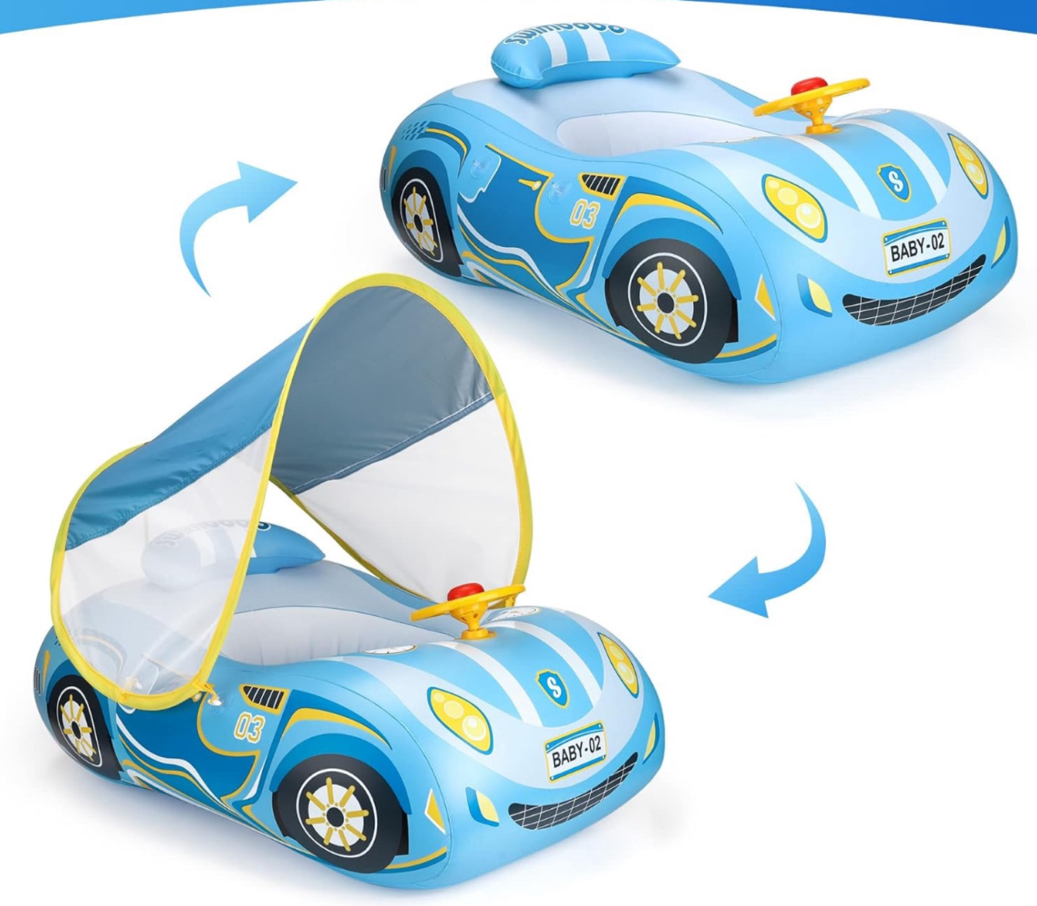 Inflatable pool car