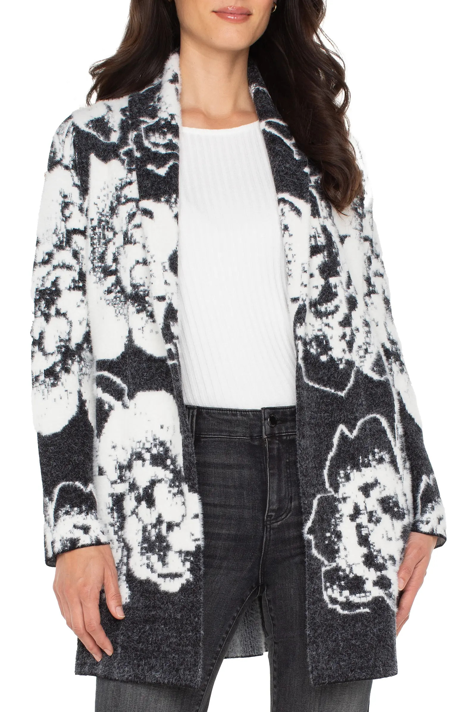 Coatigan Floral Open Front Cardigan Sweater | Nordstrom